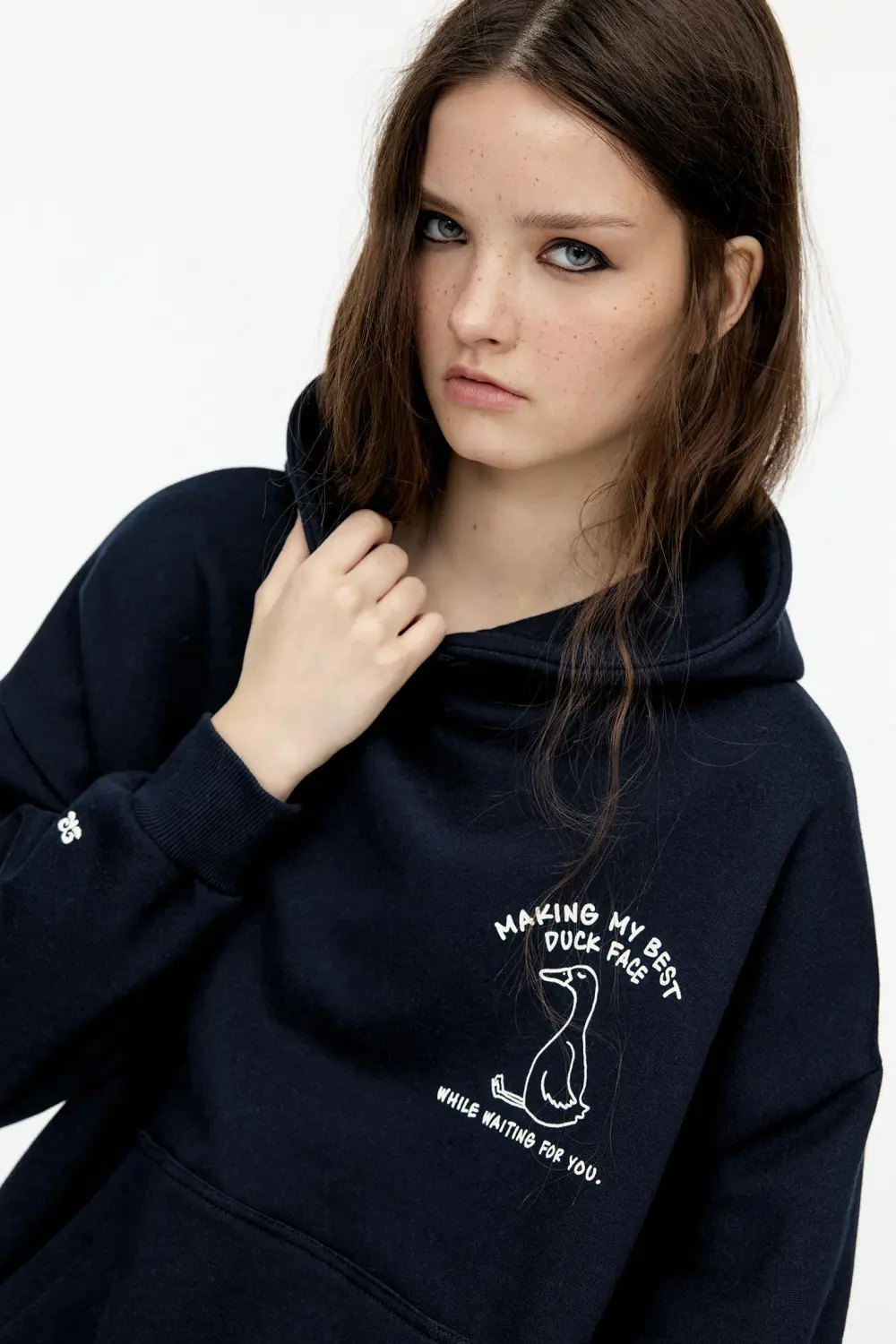 Sudadera capucha gráfico pato