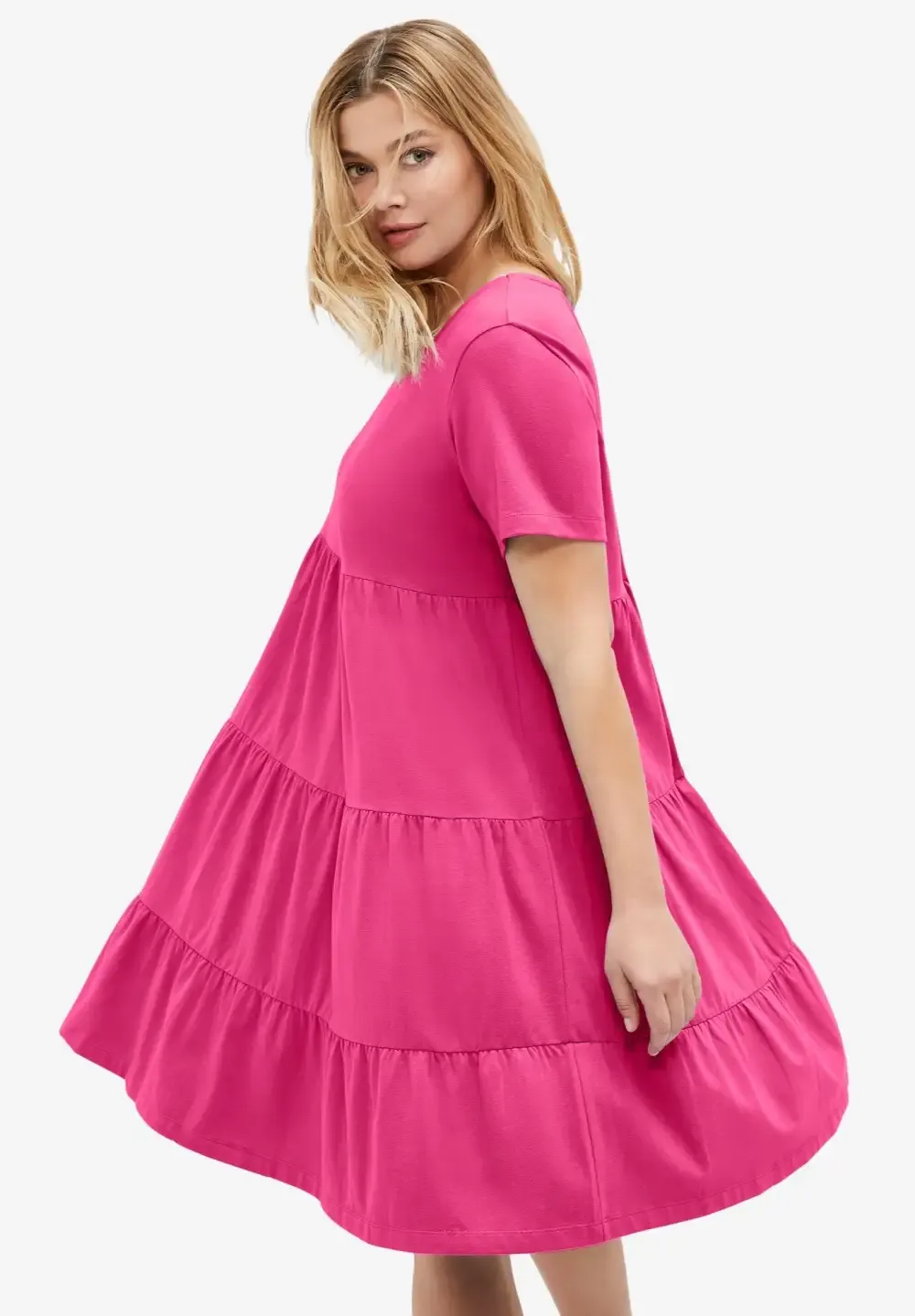 Tiered Knit Tee Dress