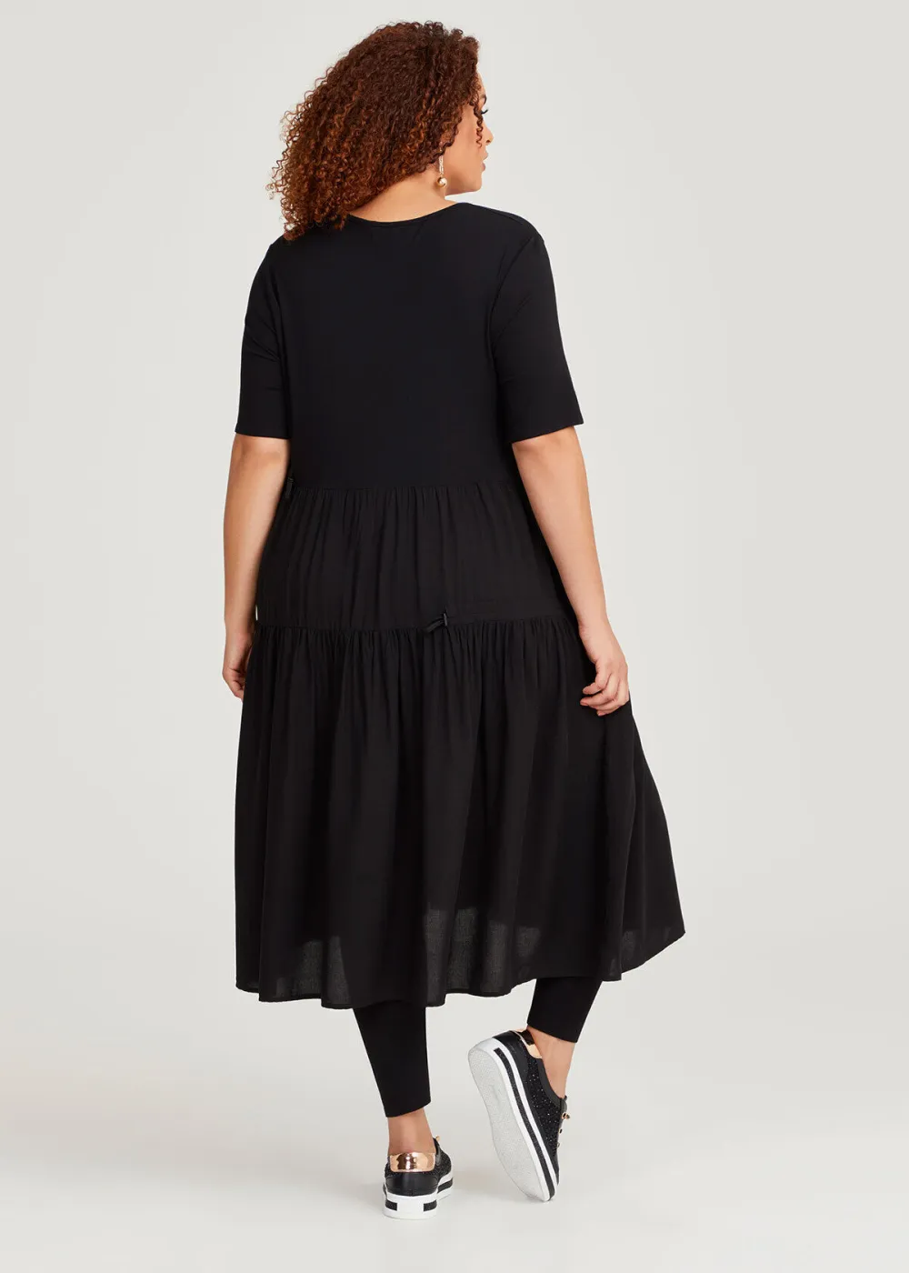 Natural Enya Tier Dress