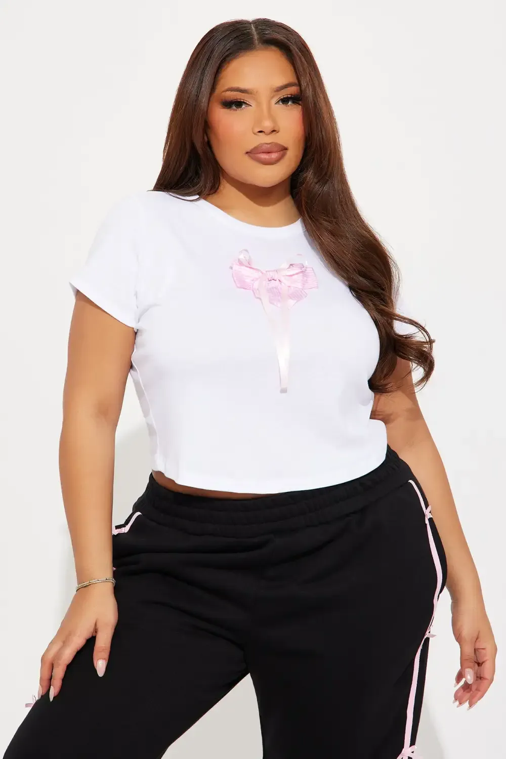 Your Perfect Bow Baby Tee - White