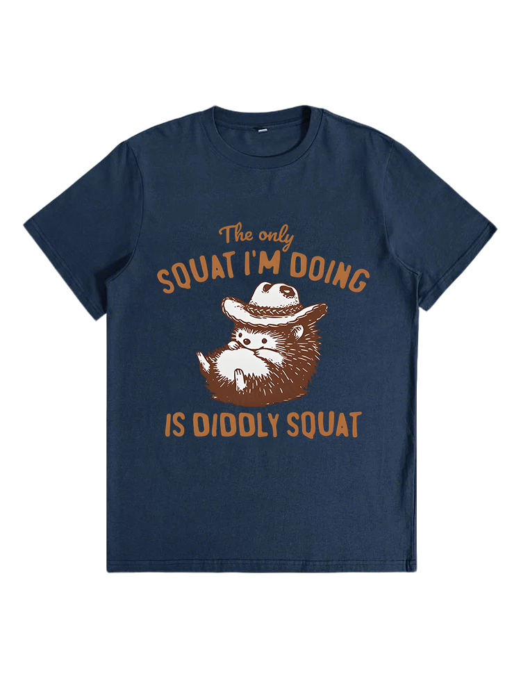 Lazy Hedgehog Print T-Shirt