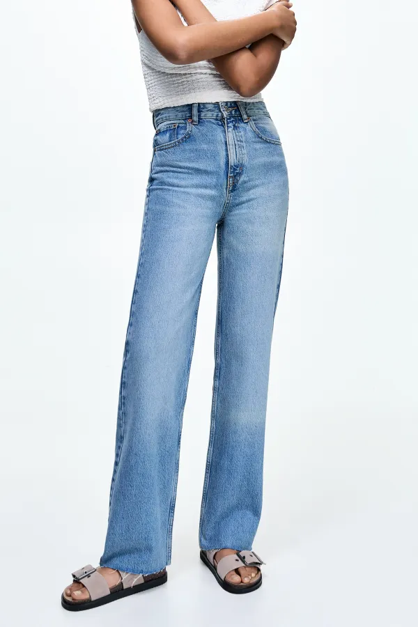 Jeans rectos tiro alto
