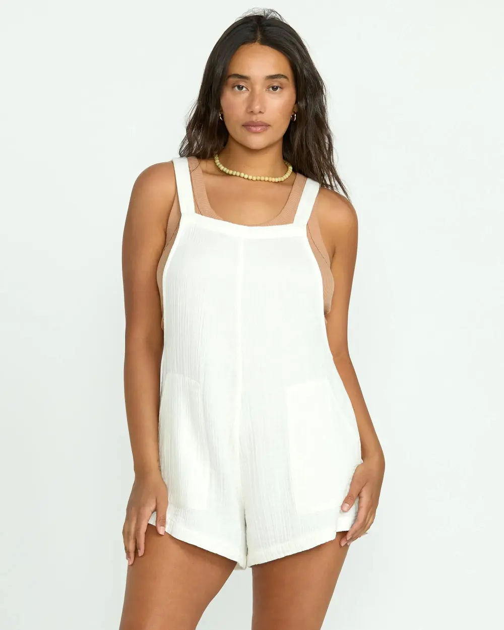 Beach Crush Romper - Salt Crystal