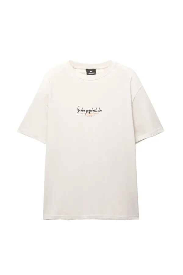Short sleeve T-shirt with a landscape graphic