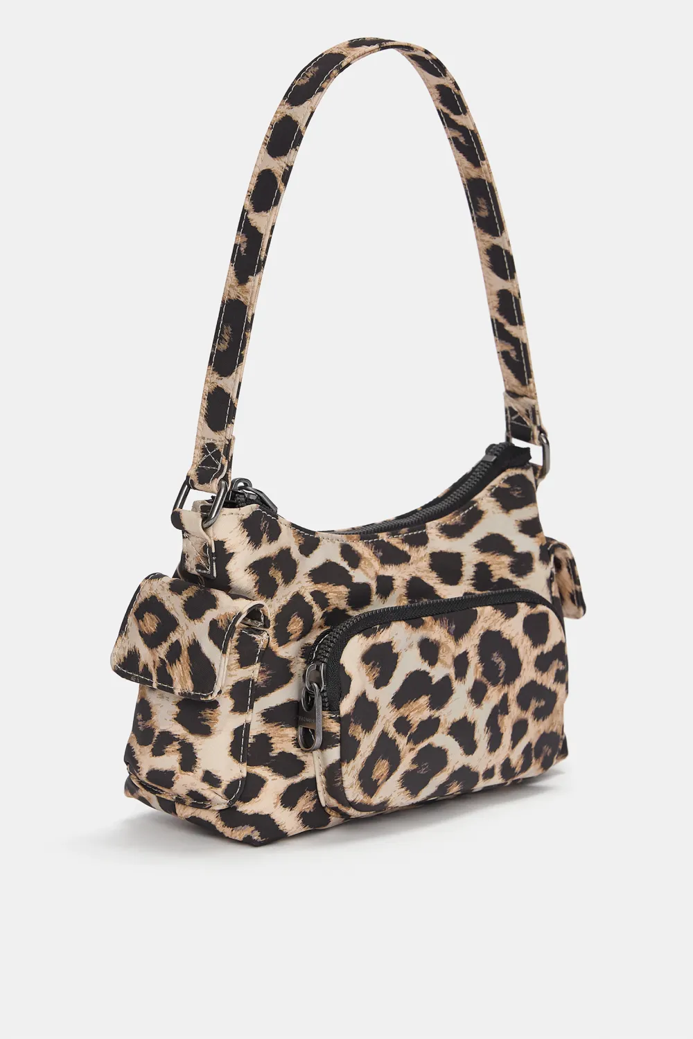 Bolso de hombro leopardo nylon