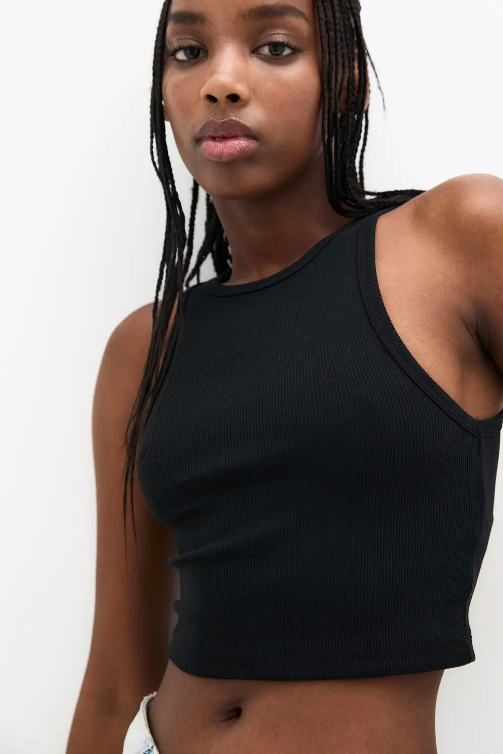 Basic cropped tank top