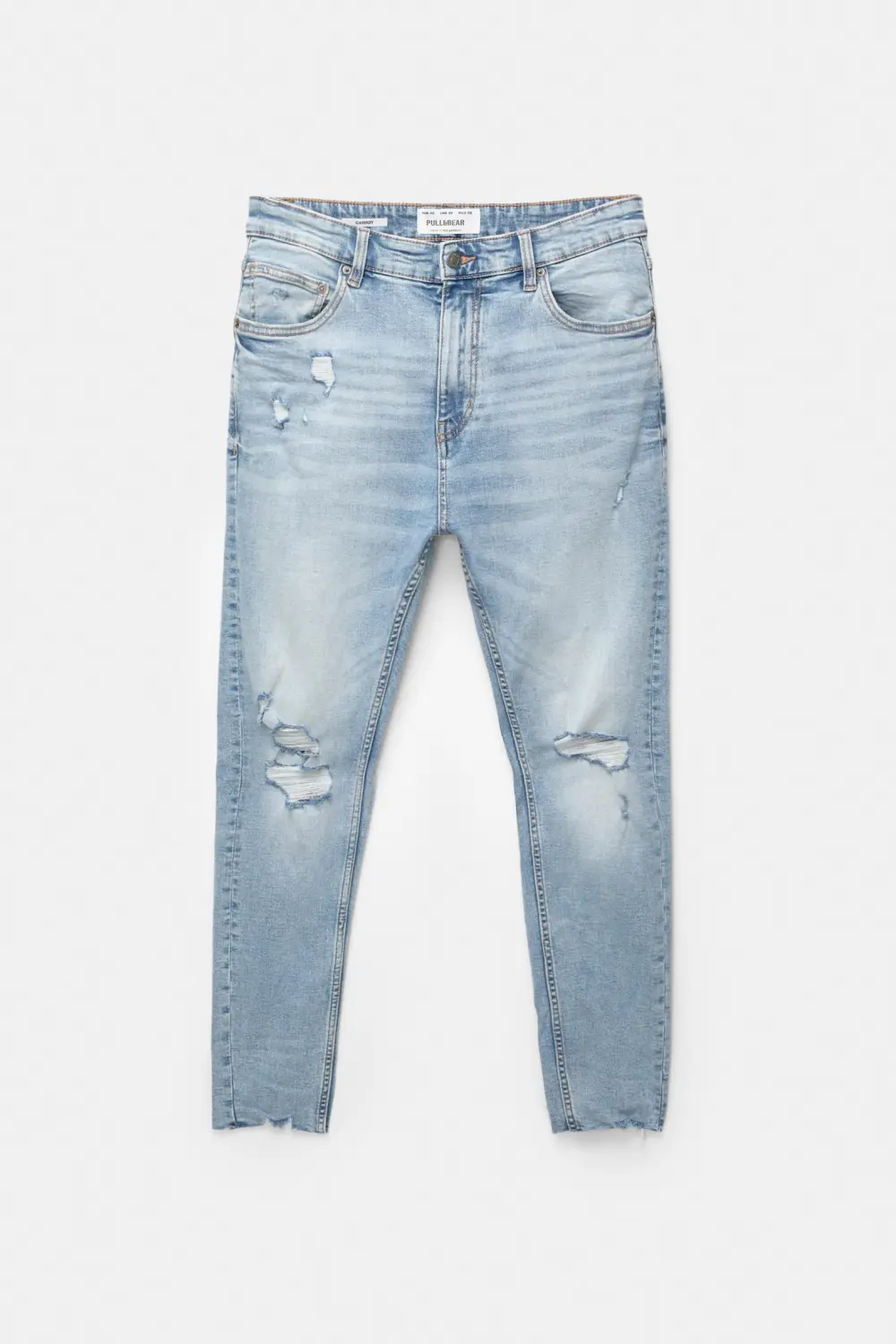 Ripped carrot fit jeans