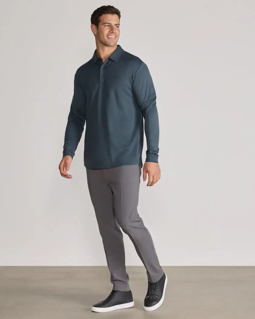 Comfort Wool Long Sleeve Polo