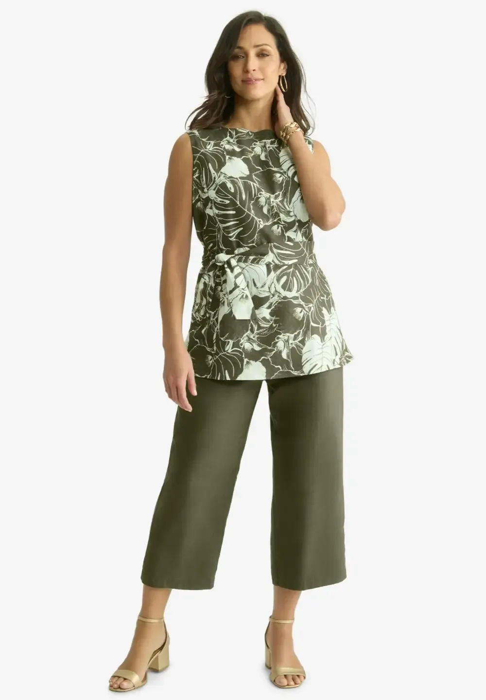 2-Piece Linen Capri Set