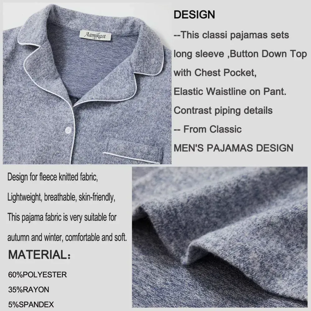 Women's Pajama Sets Long Sleeve Button Down Sleepwear Nightwear Soft Pjs Lounge Sets