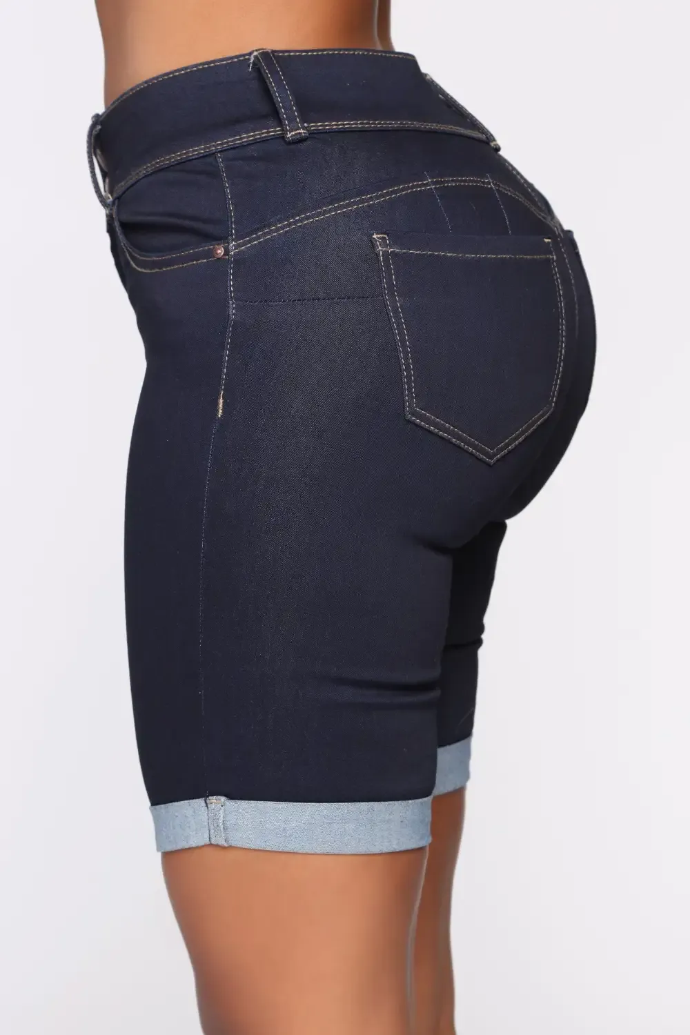 Lift Me Up Bermuda Shorts - Dark Denim