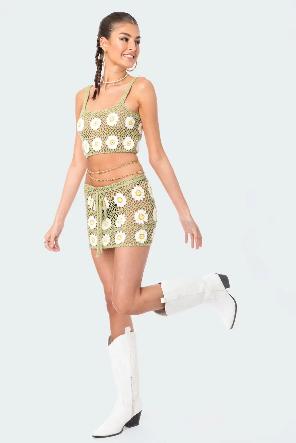 Daisy Crochet Crop Top