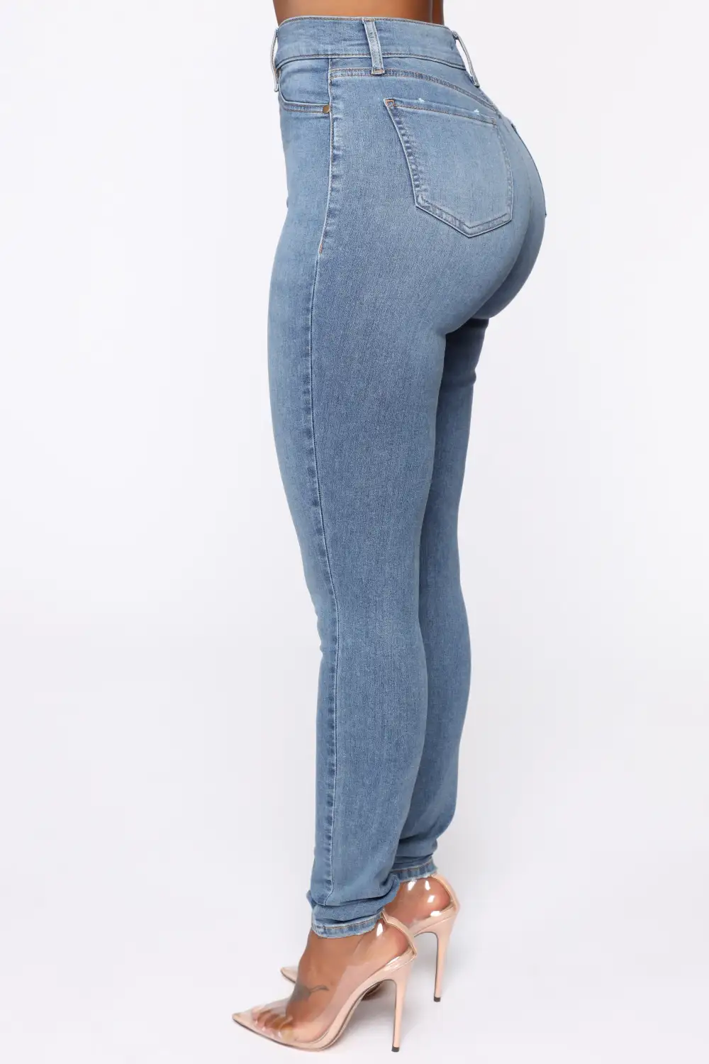 Flex Game Strong Super High Rise Skinny Jeans - Light Wash