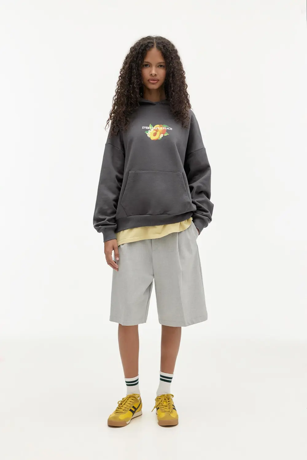 Sudadera capucha melocotón