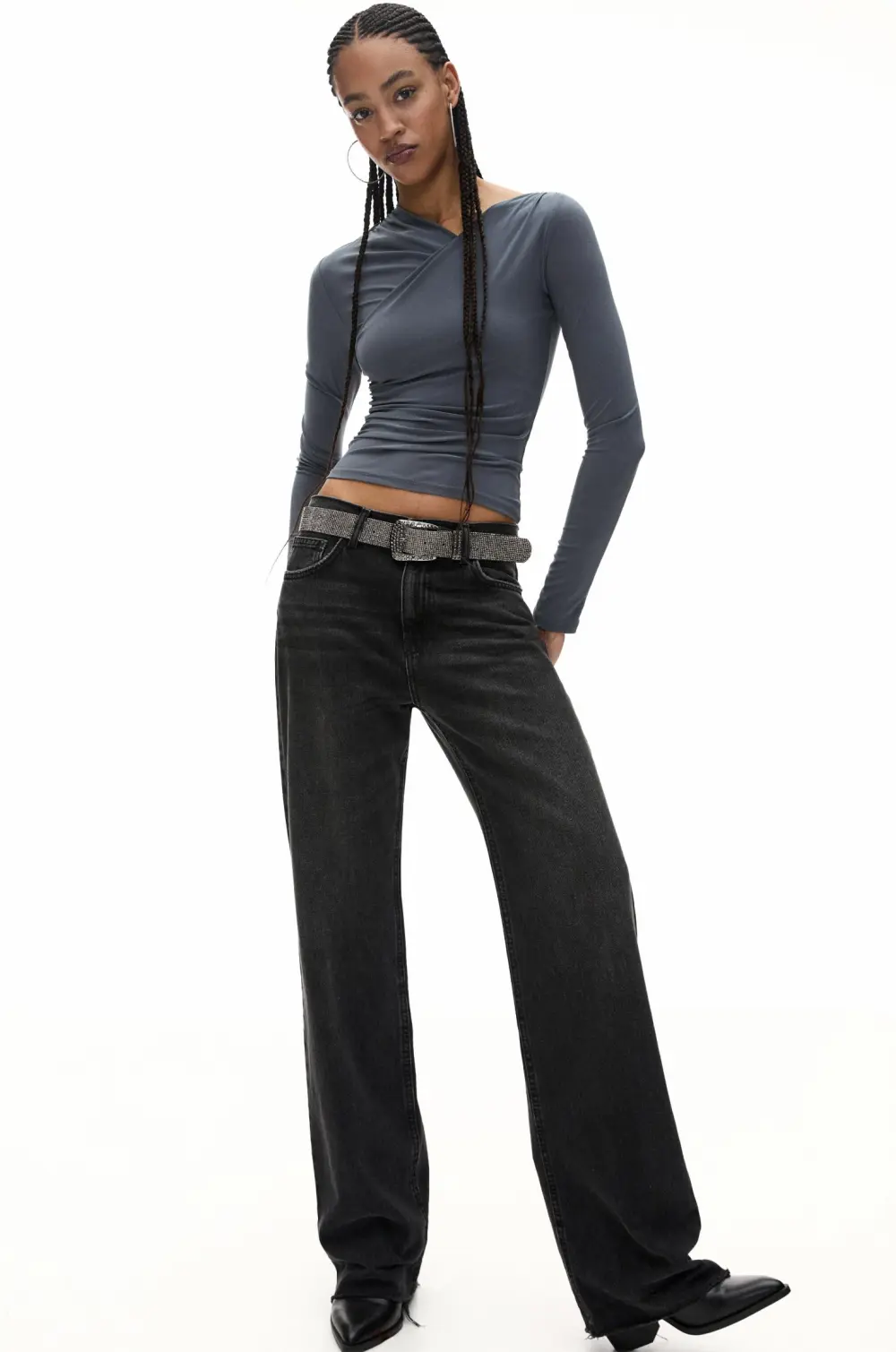 Crossover neckline top