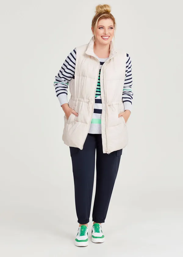 Mid Length Zip Puffer Vest