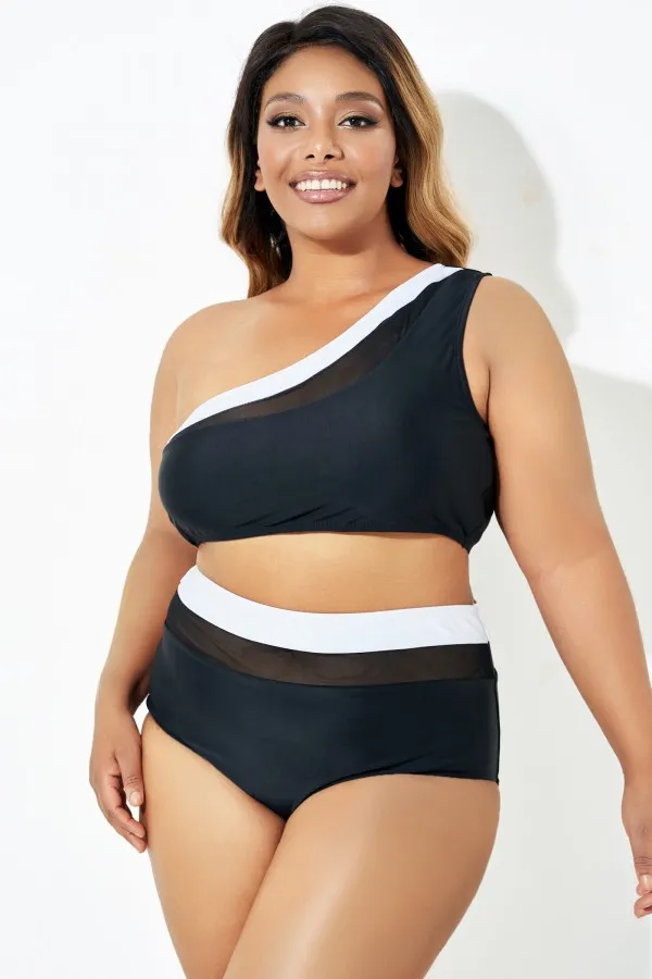 Trendy One shoulder  Bikini Top for Lady