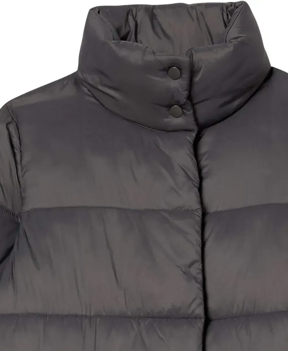 Women's Lightweight Water-Resistant Longer Length Cocoon Puffer Coat