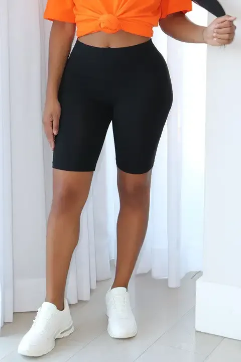 Natalee II Biker Shorts - Black