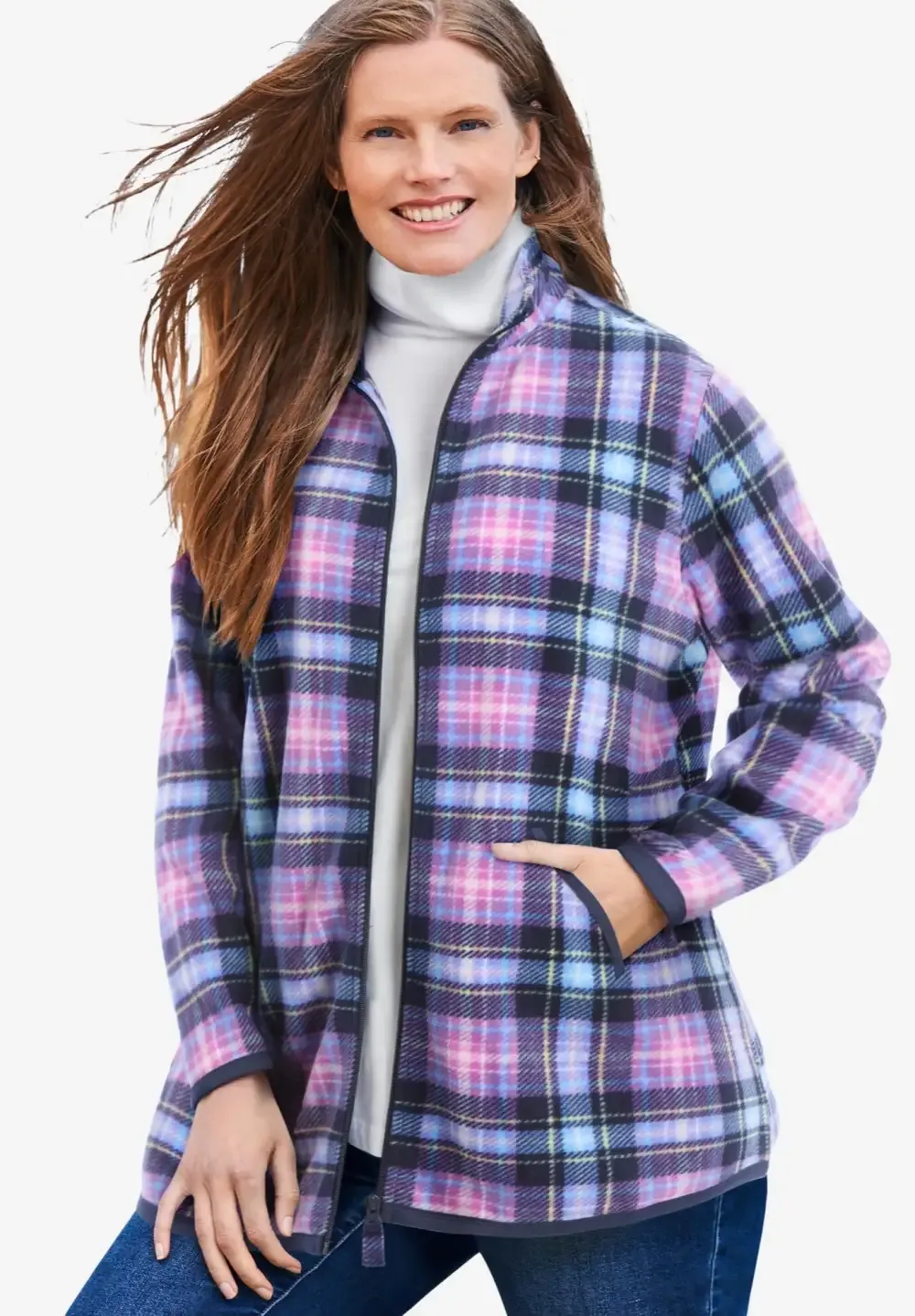 Zip-Front Microfleece Jacket