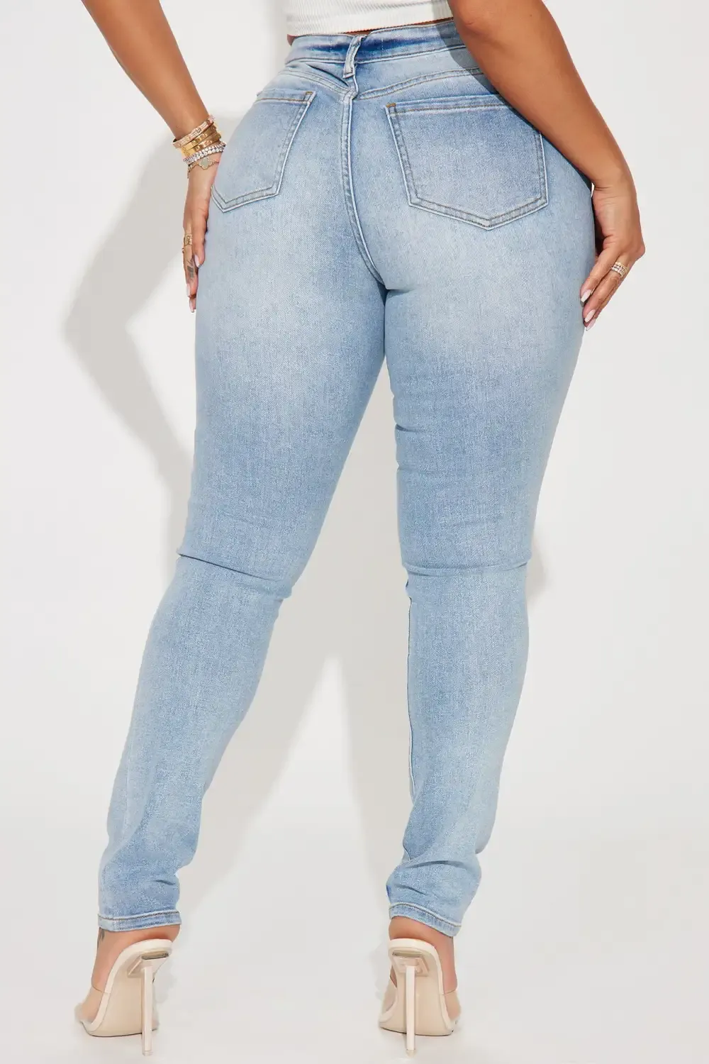 Seven Heavens Stretch Skinny Jeans - Light Wash