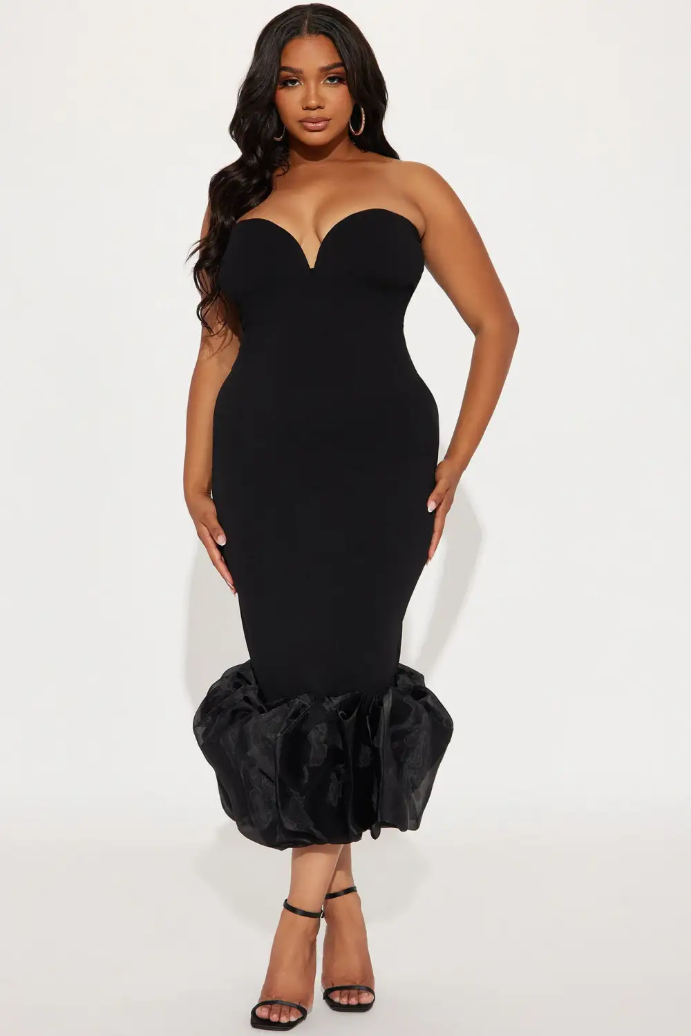 Monte Carlo Nights Midi Dress - Black