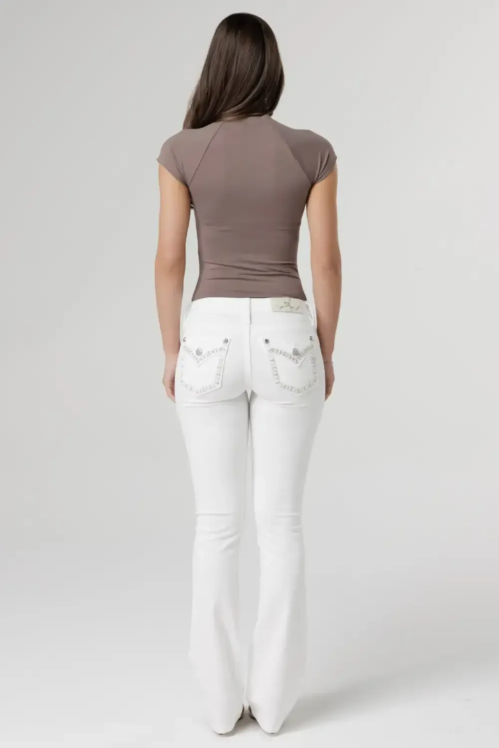 Aspen White Stitch Bootcut Jeans
