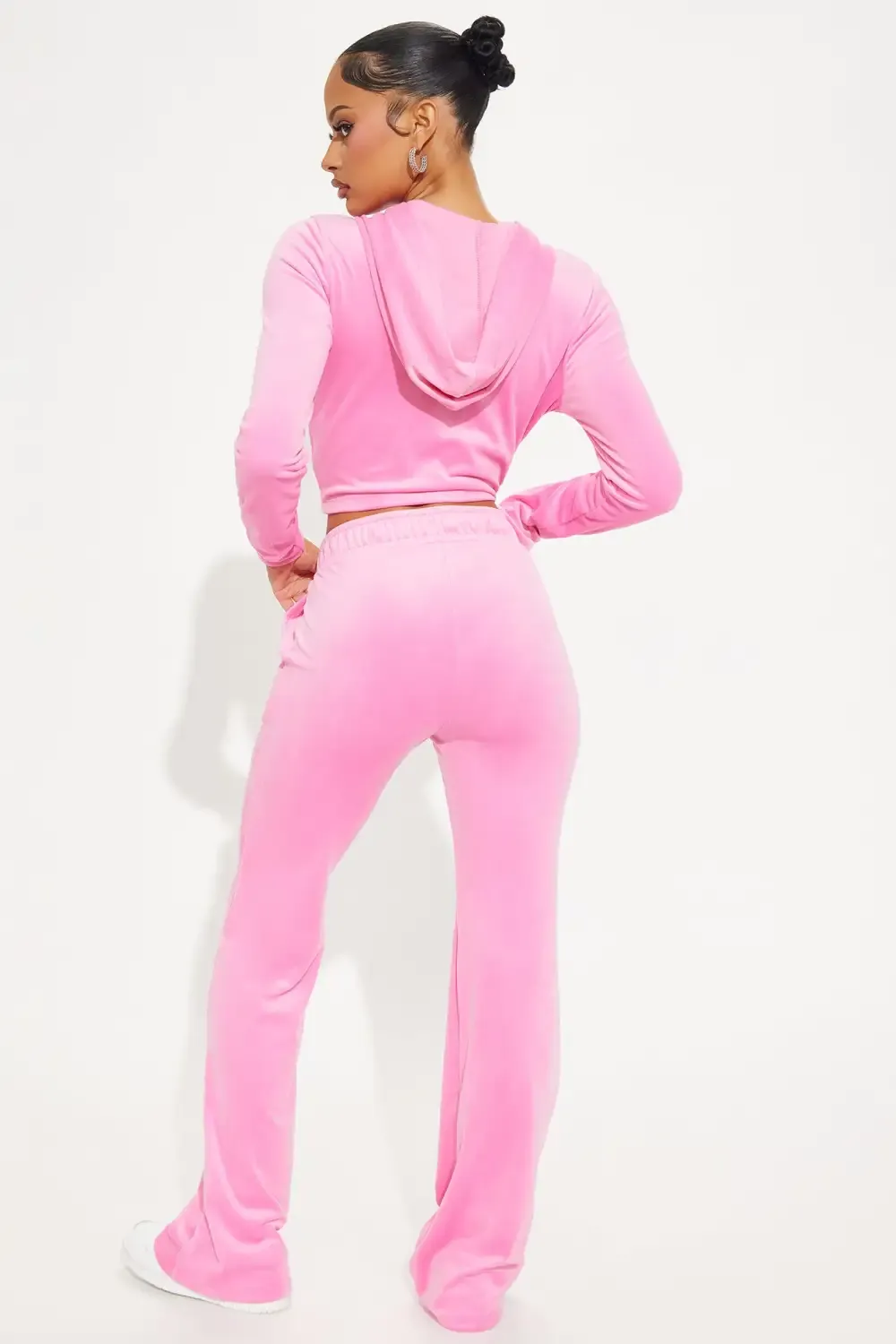 Amelia Velour Pant Set - Pink