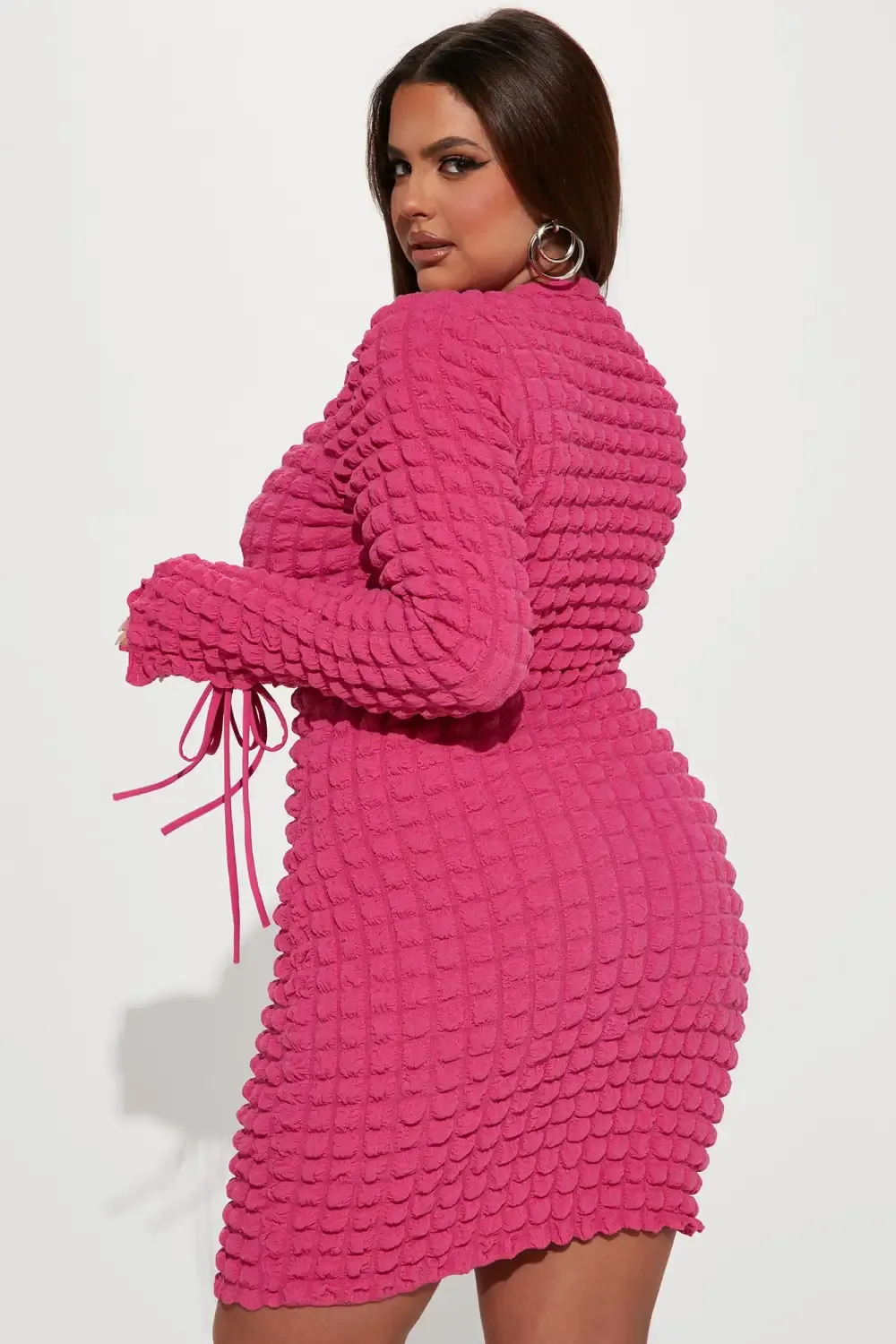 Make It Pop Mini Dress - Fuchsia