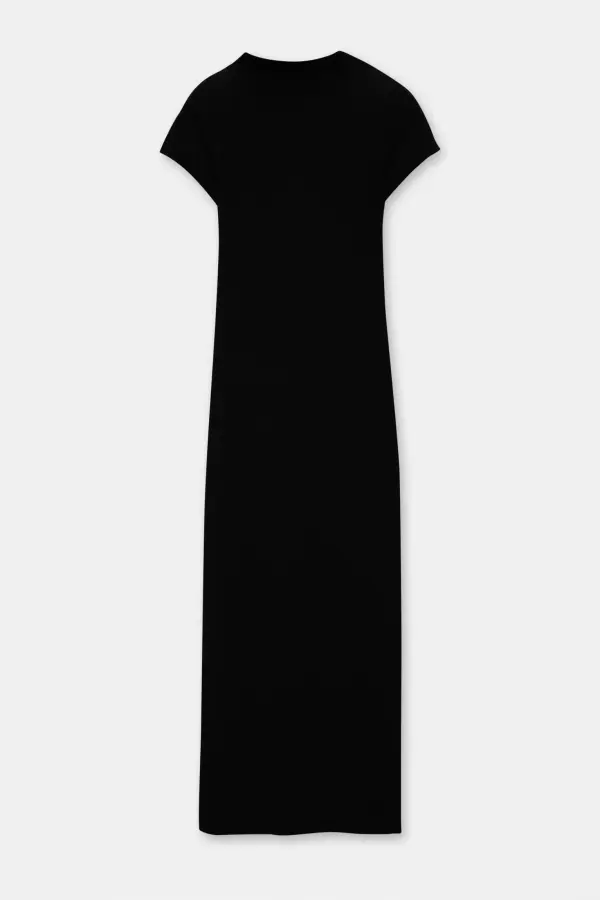 Vestido midi cuello perkins