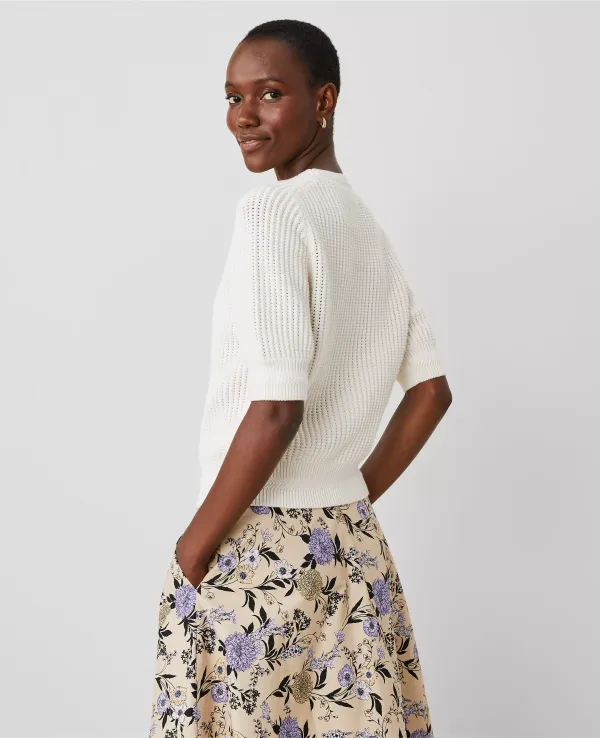 Open Stitch Wedge Sweater