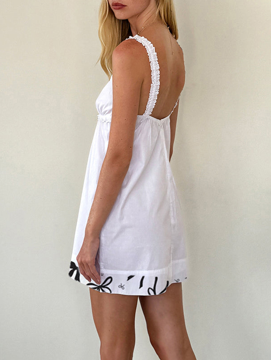 Mini Dress In Poplin White