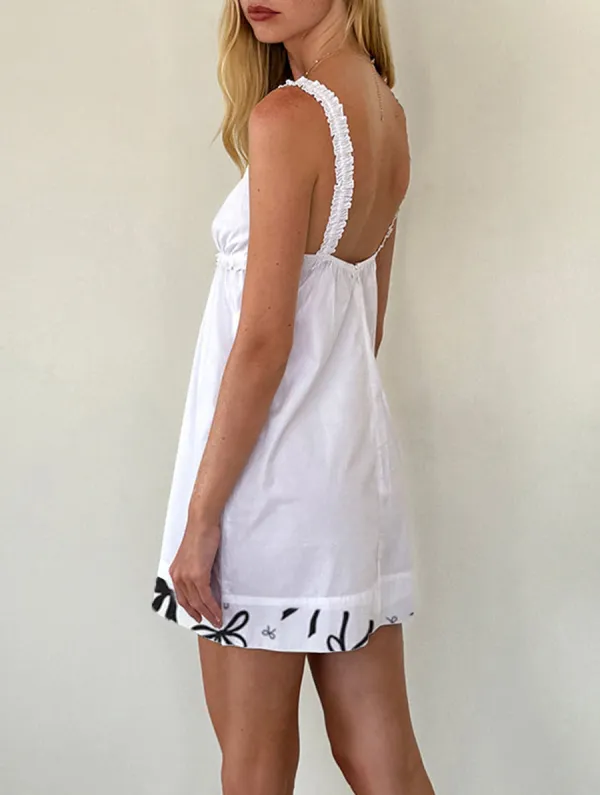 Mini Dress In Poplin White