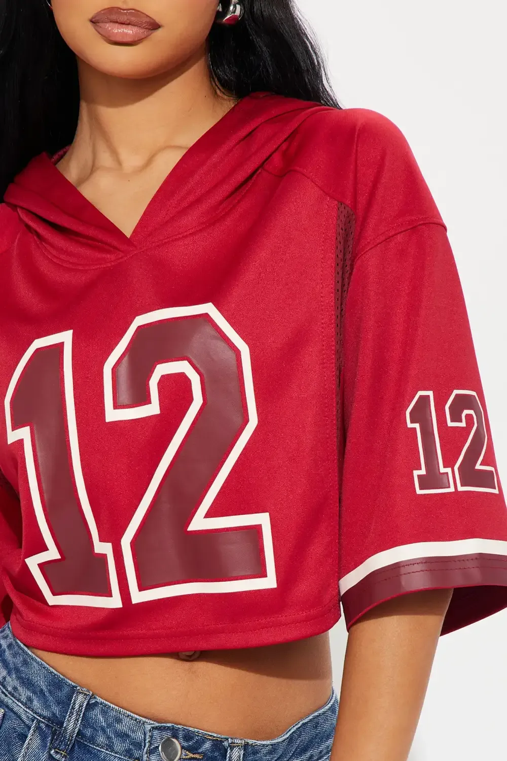 Your Biggest Fan Hooded Jersey - Red/combo