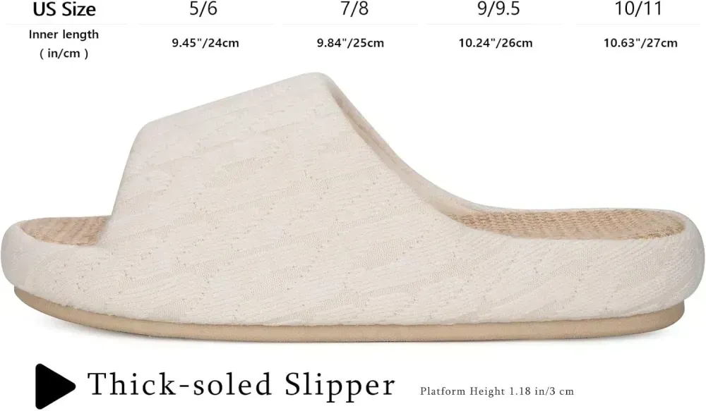 Slippers for Women Memory Foam Open Toe House Slippers Cute Comfy Bedroom Slides Slip on Slippers for Summer Indoor