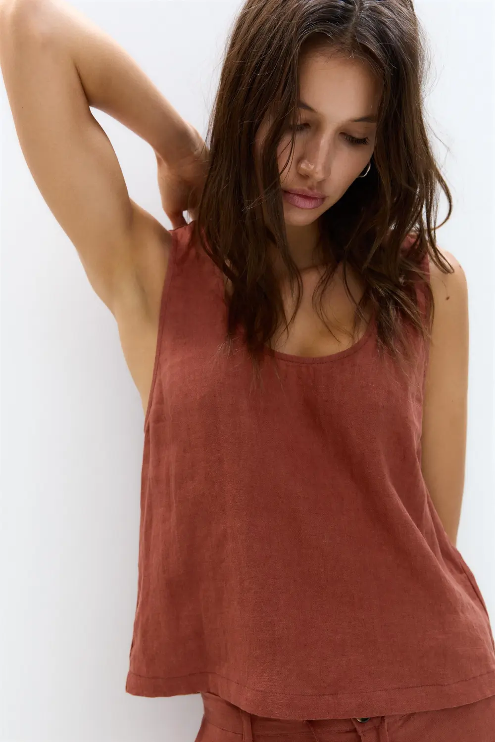 Flowing 100% linen top