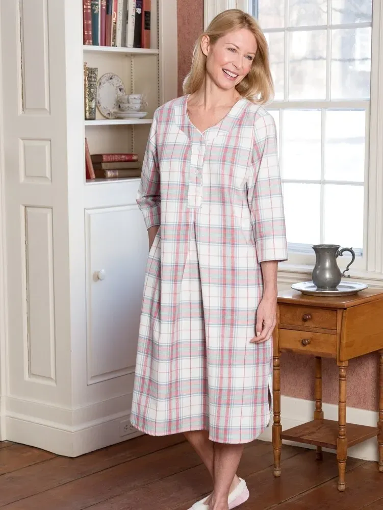 Women's Portuguese Cotton Flannel Nightshirt