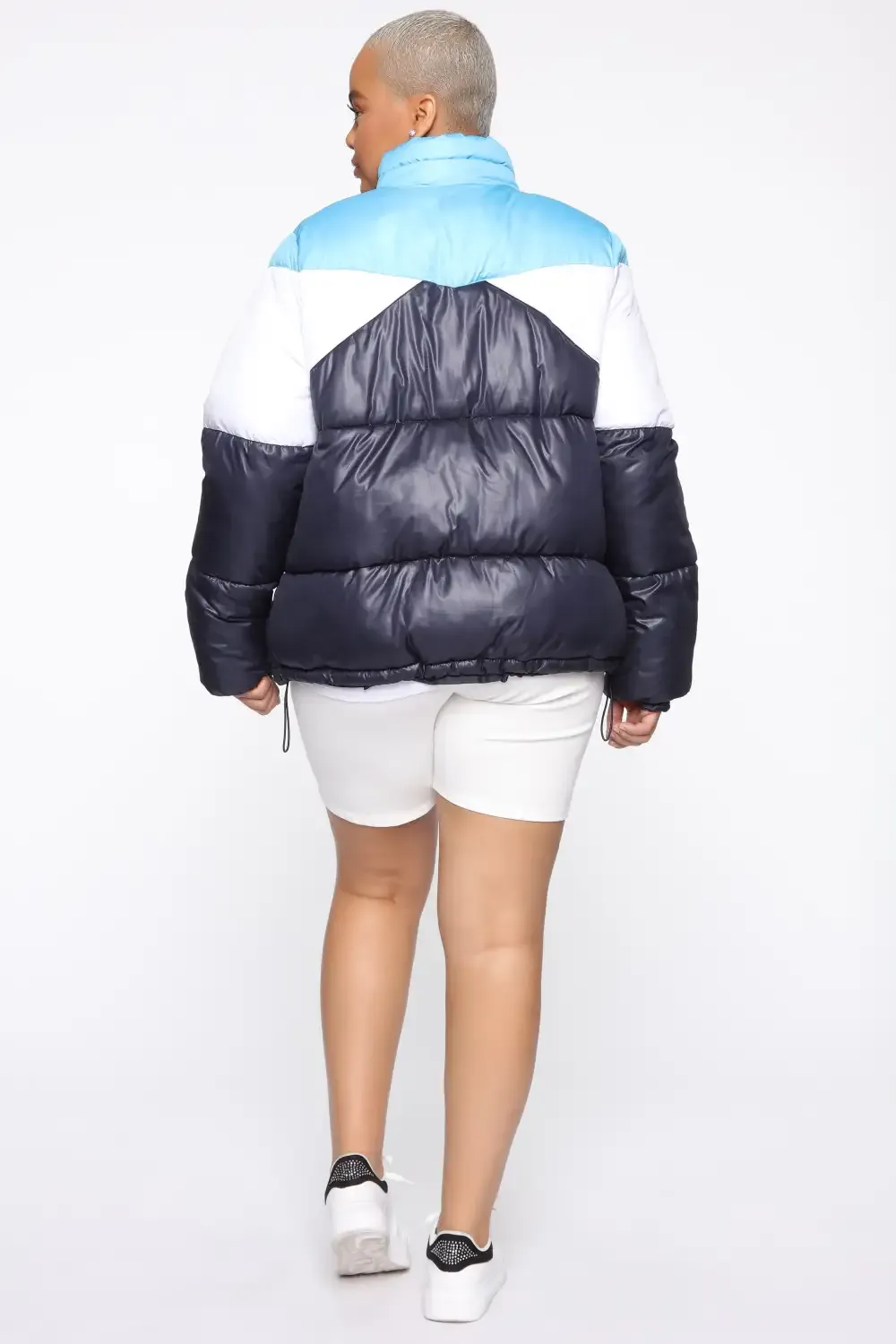 Rain Won't Stop Me Puffer Jacket - Blue/combo