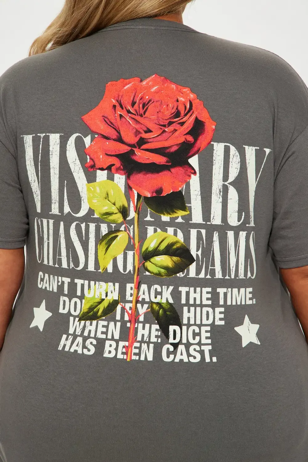 Visionary Rose Short Sleeve Tee - Charcoal