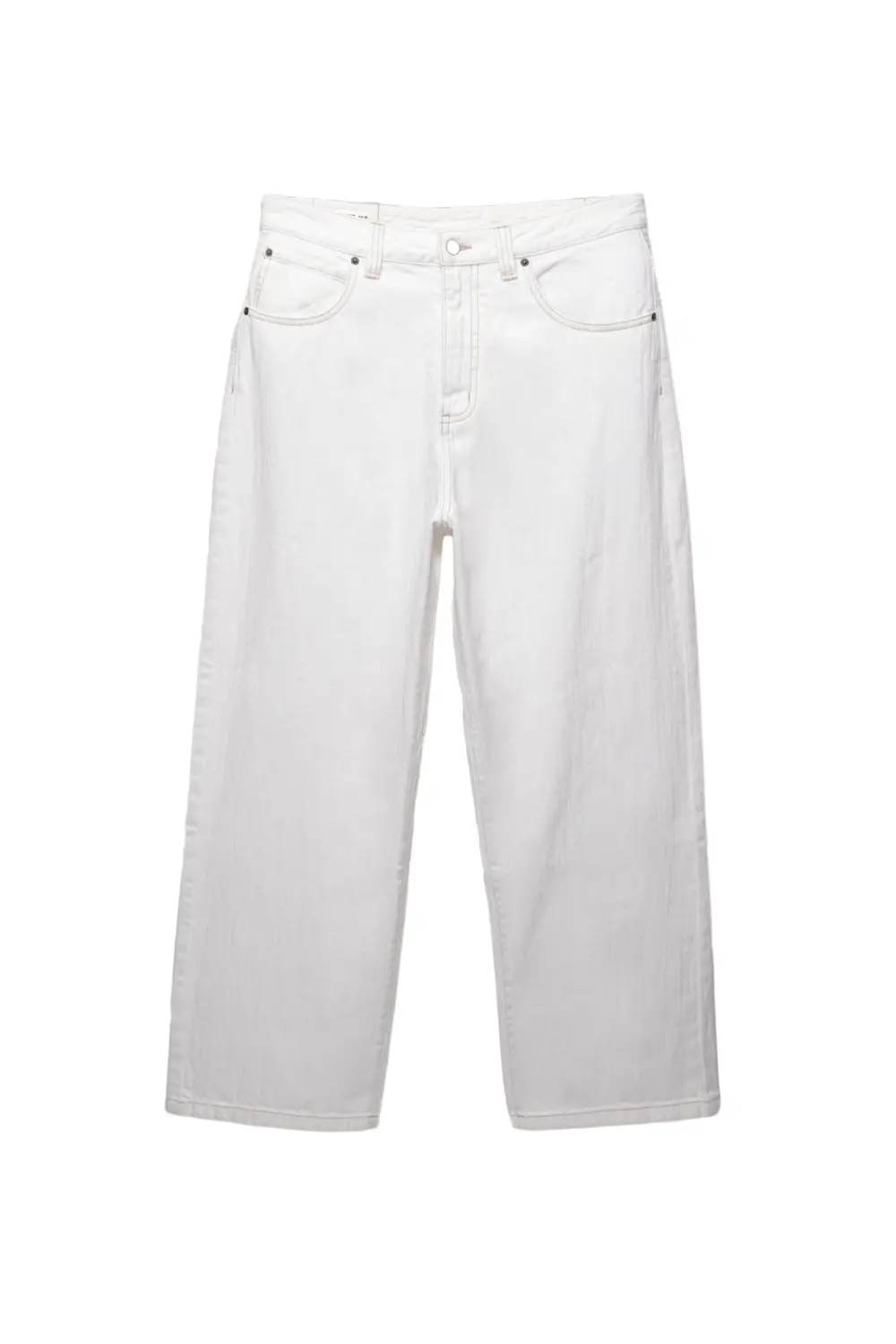 White textured jeans