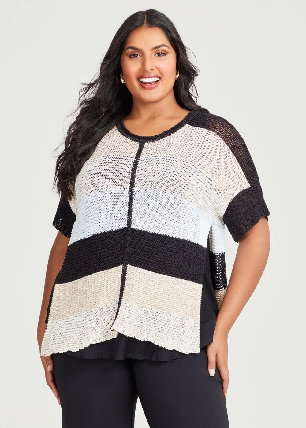 Stripe Lurex Mix Jumper