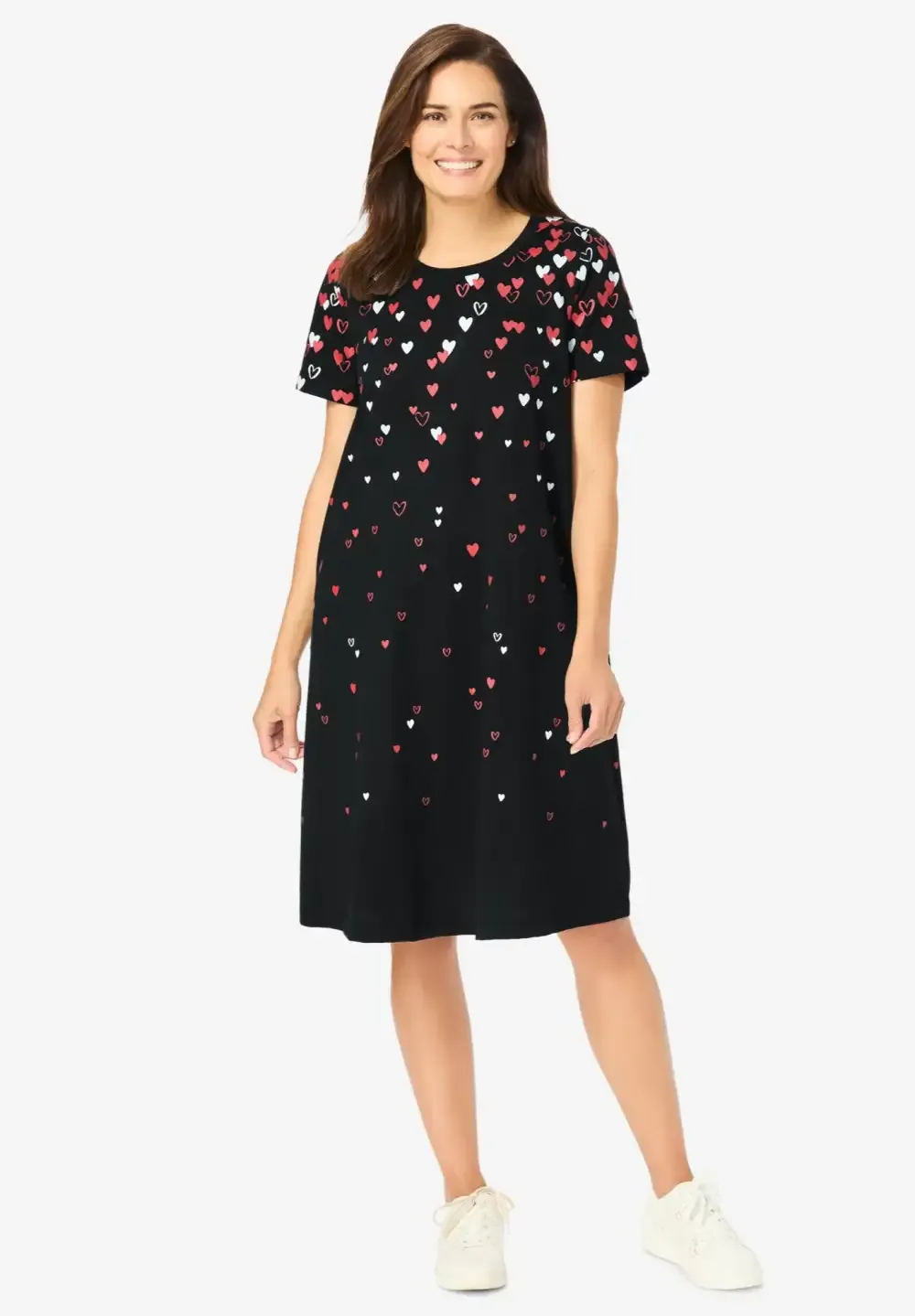 Perfect Short-Sleeve Crewneck Tee Dress