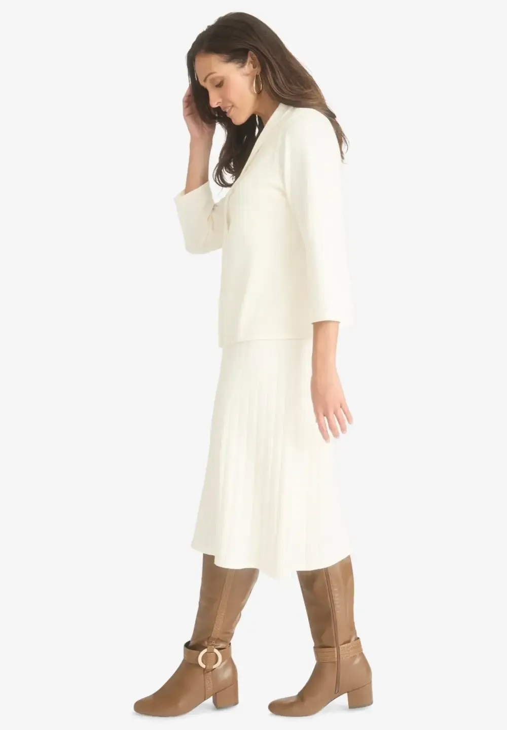 2-Piece Sweater Jacket Dress