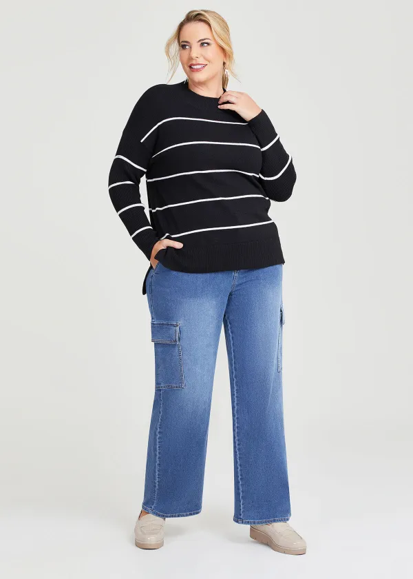 Hi-lo Stripe Jumper
