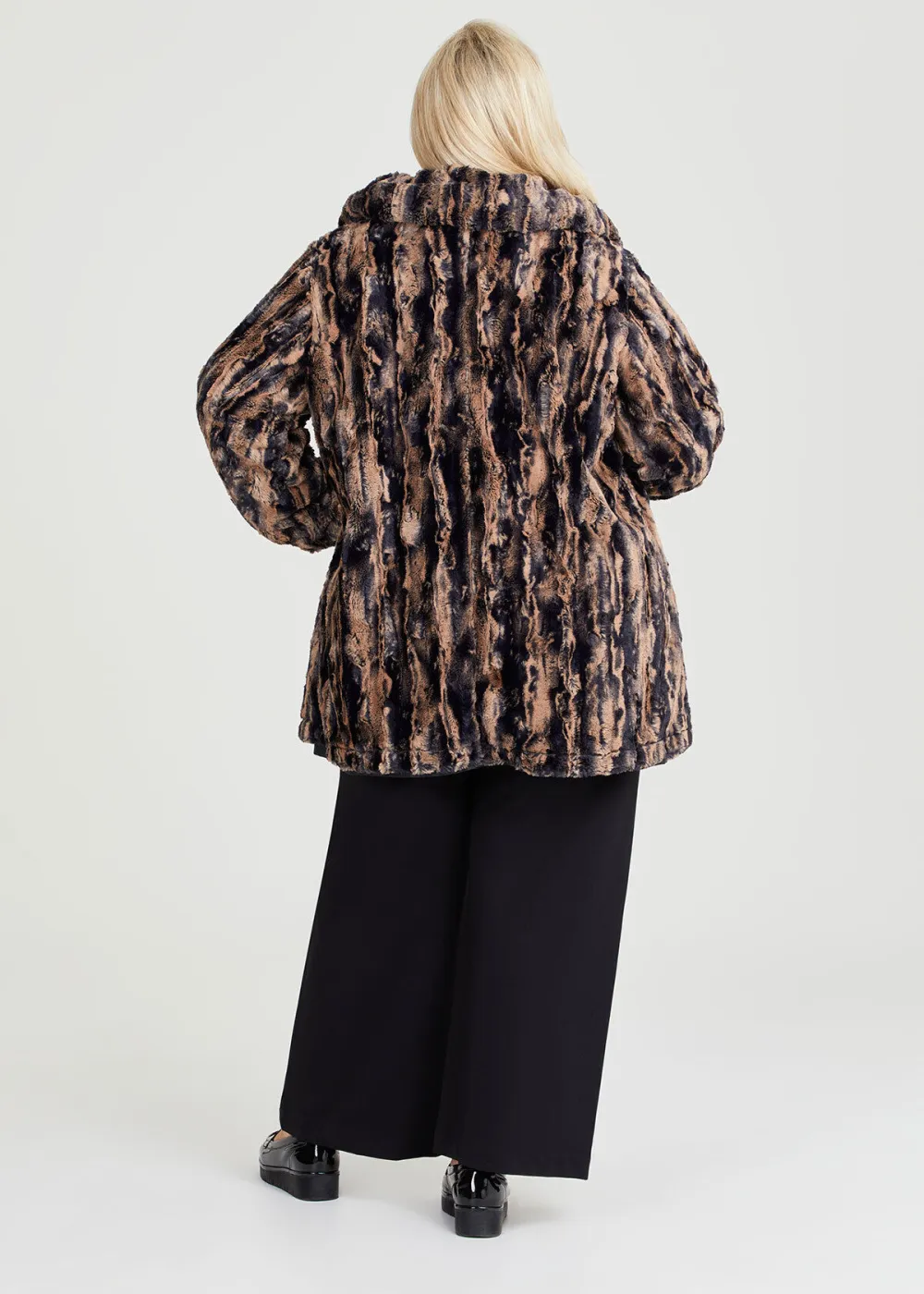 Faux Fur Reversible Spot Coat