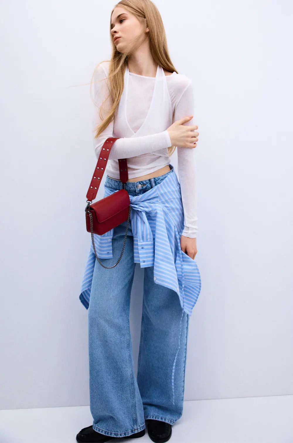 Bolso de hombro cadena tachas