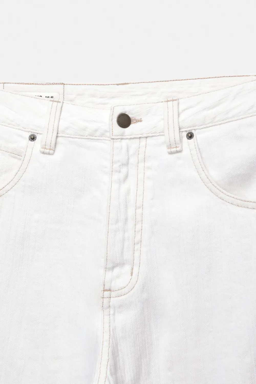 White textured jeans