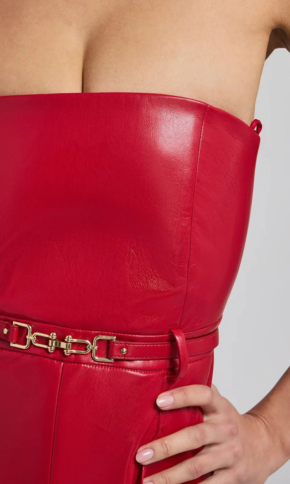 Cristelle Vegan Leather Jumpsuit