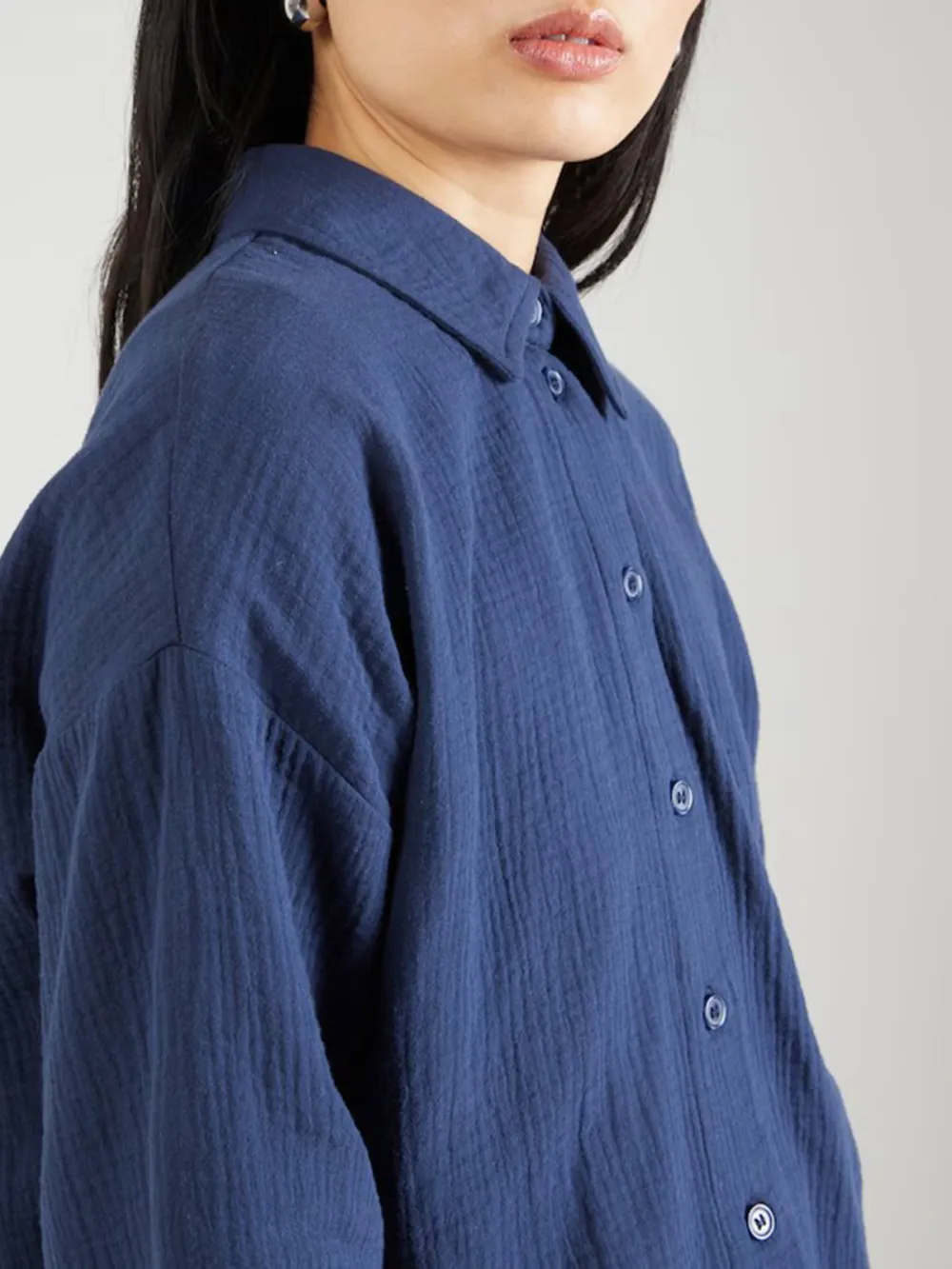 Breast Pocket Casual Style Blouses