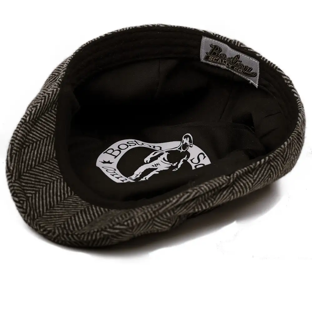 The Original Boston Scally Cap - Grey Herringbone